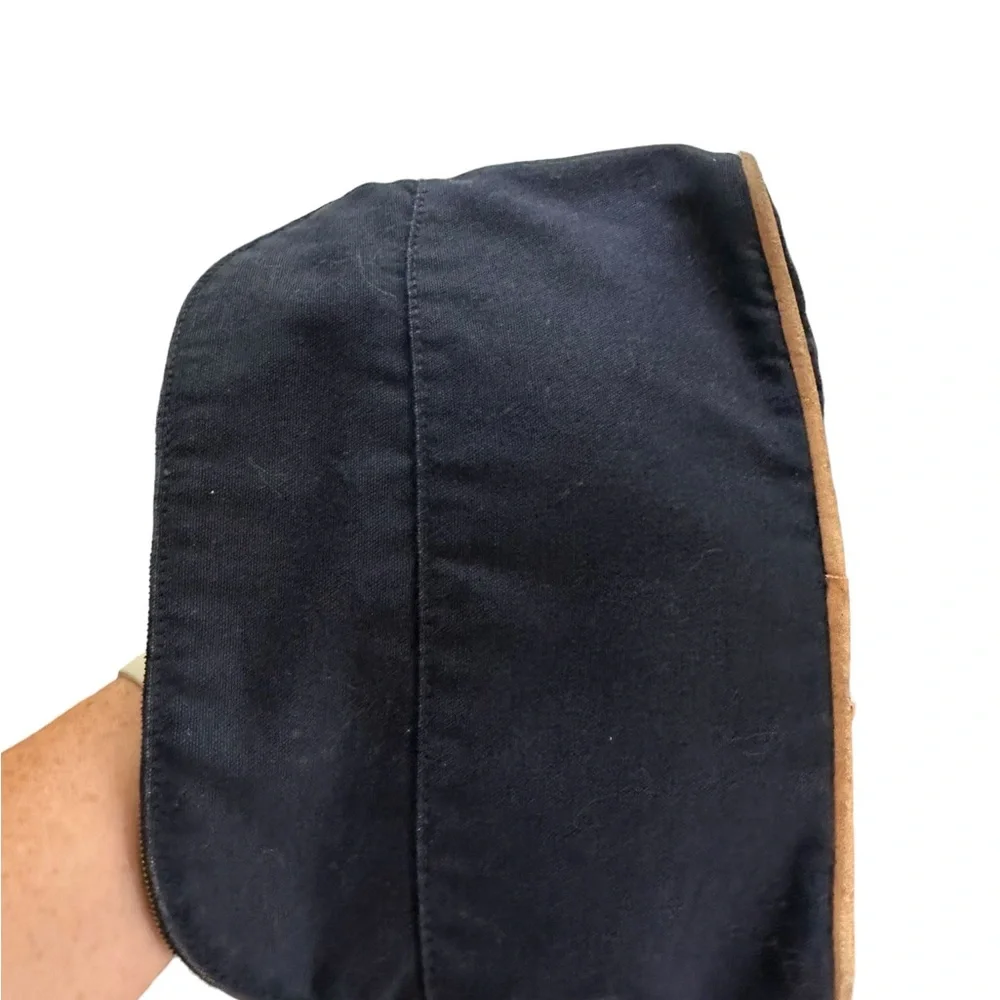 Authentic Hermes Bolide Cosmetic Pouch Navy Blue